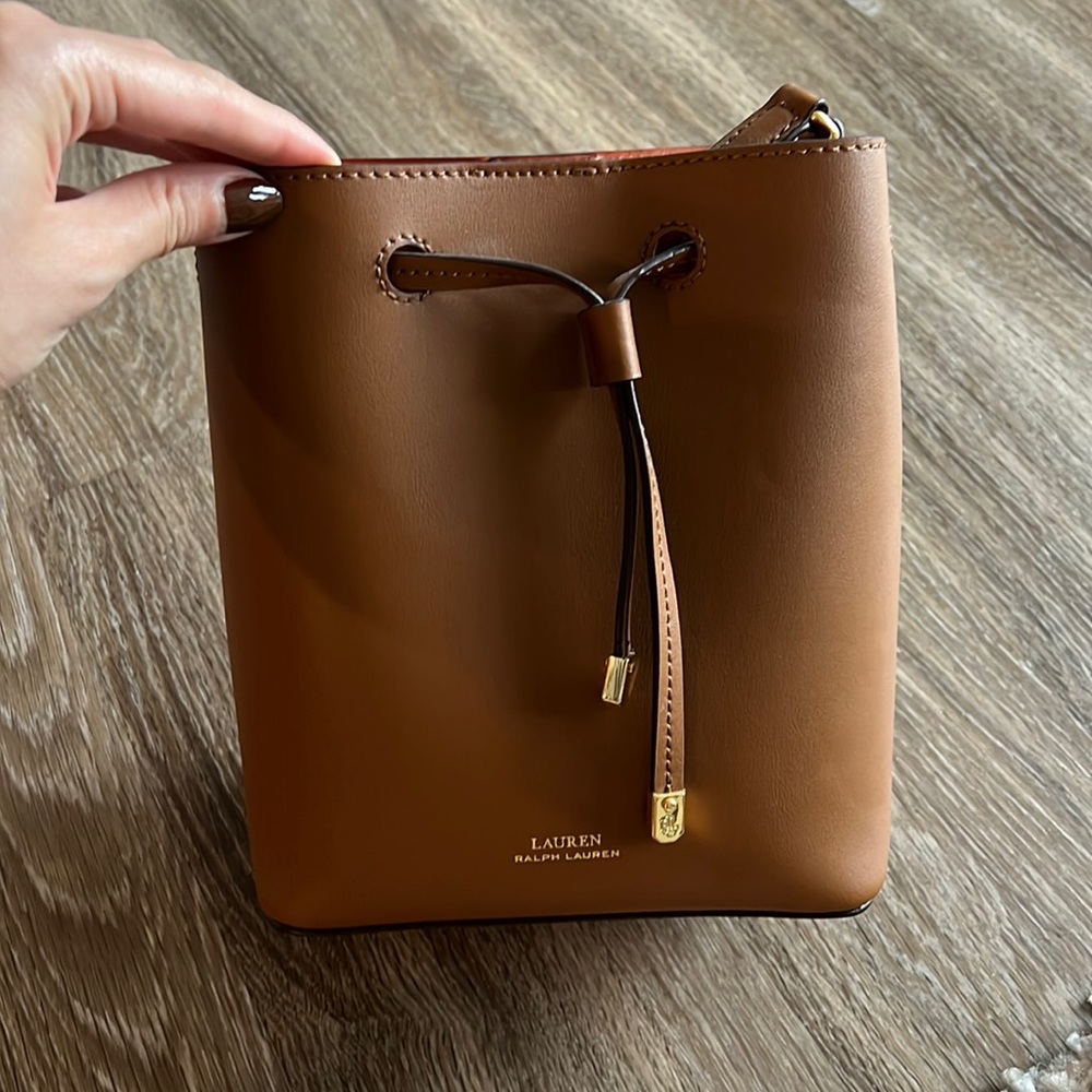 Ralph lauren bucket bag in brown color